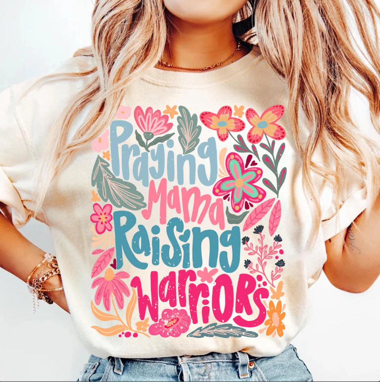Praying Mama Raising Warriors Tshirt