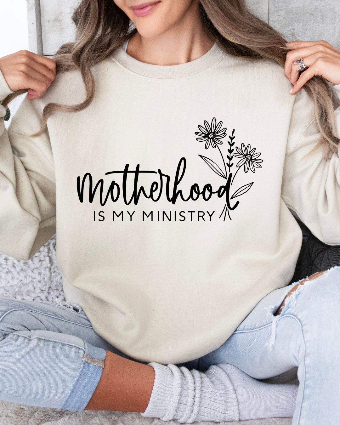 Motherhood Is My Ministry Crewneck Sweatshirt