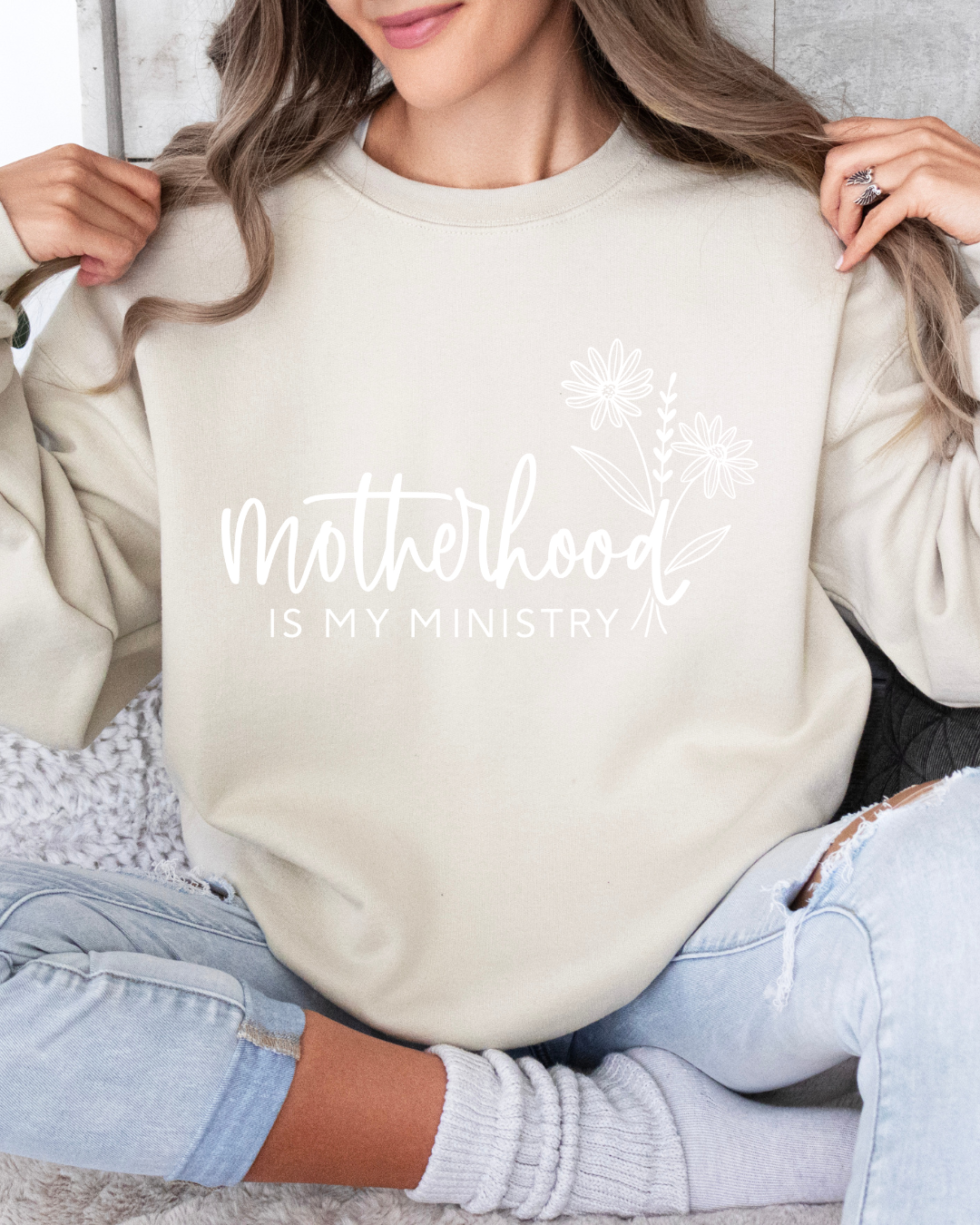 Motherhood Is My Ministry Crewneck Sweatshirt
