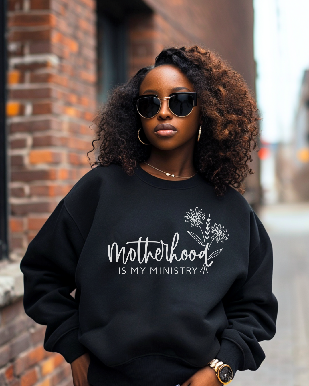 Motherhood Is My Ministry Crewneck Sweatshirt
