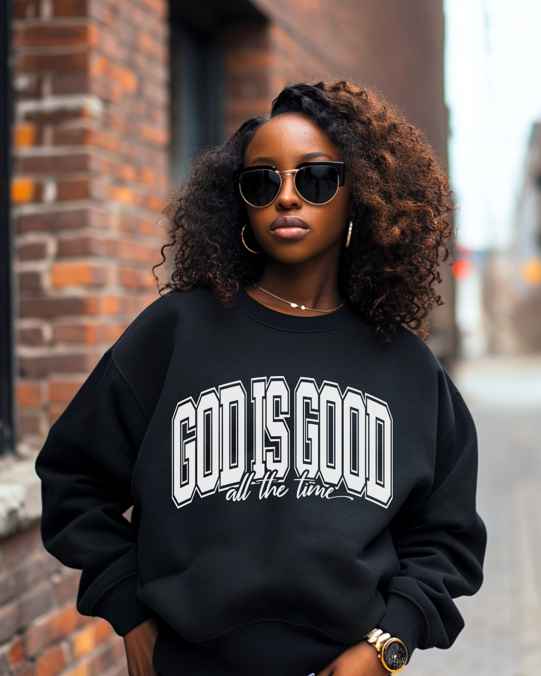 God is Good Crewneck Sweatshirt