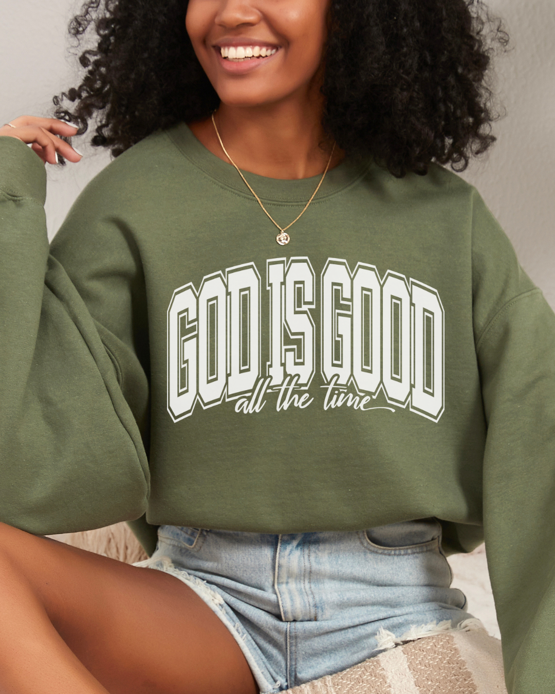 God is Good Crewneck Sweatshirt