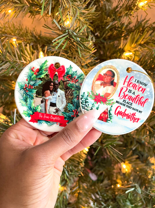 Personalized Ceramic Christmas Ornaments Full Color