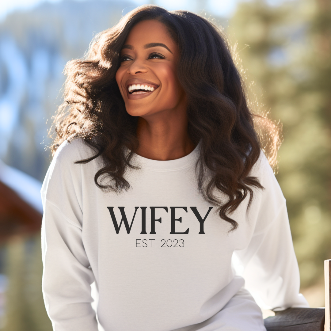 Wifey Sweatshirt Bride Gift