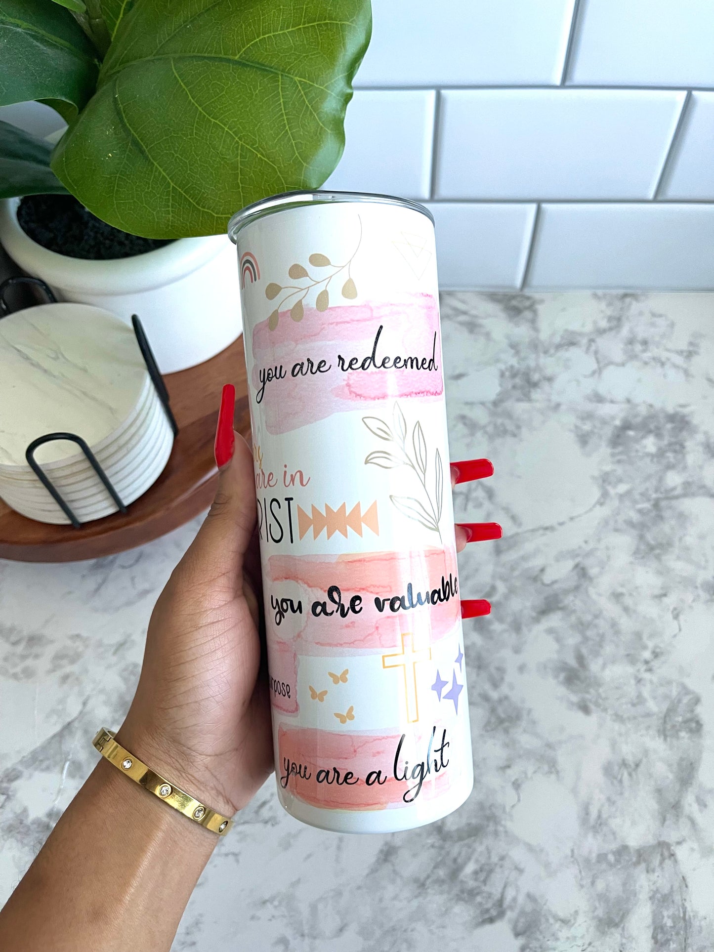 Biblical Affirmations Tumbler 20oz