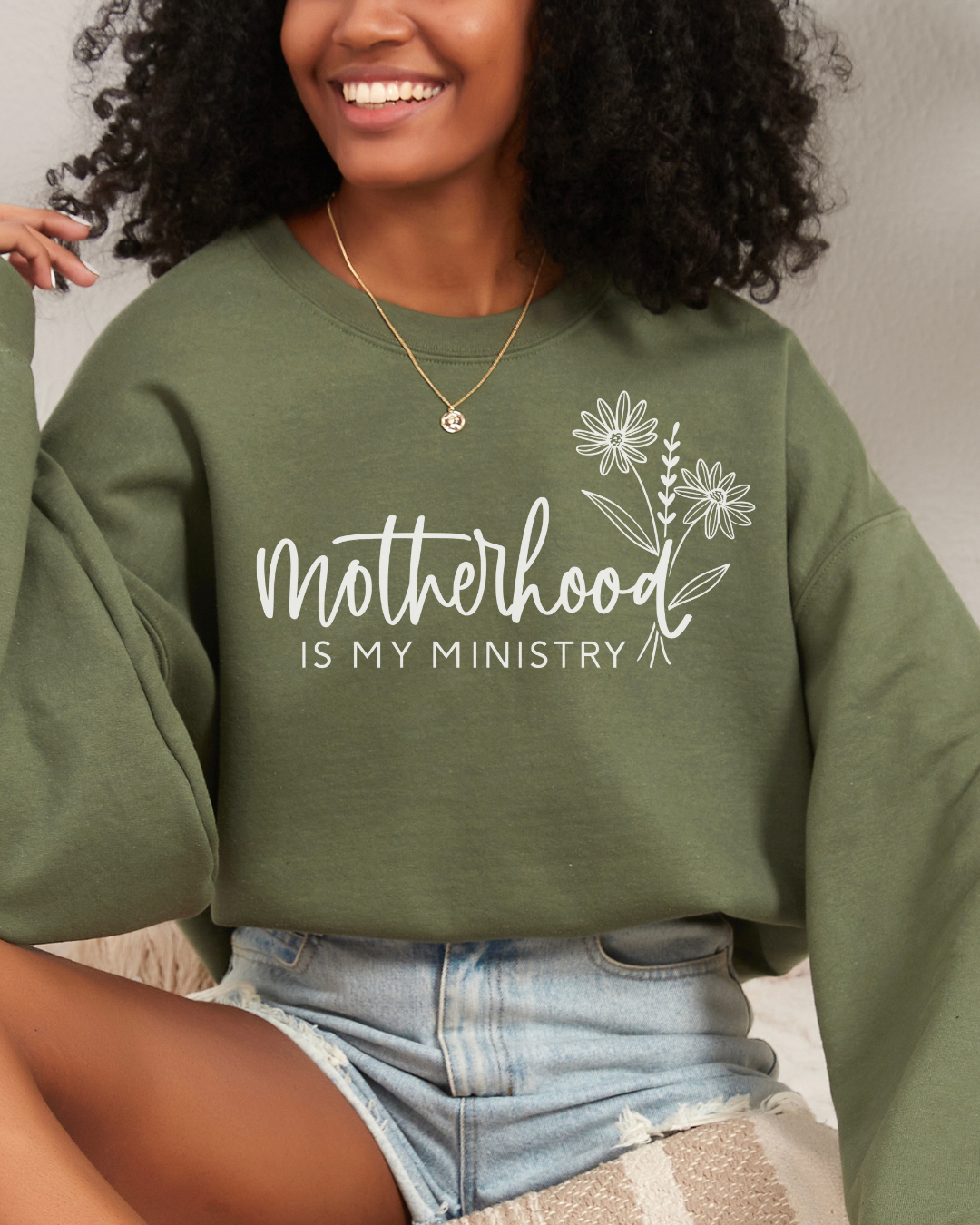 Motherhood Is My Ministry Crewneck Sweatshirt